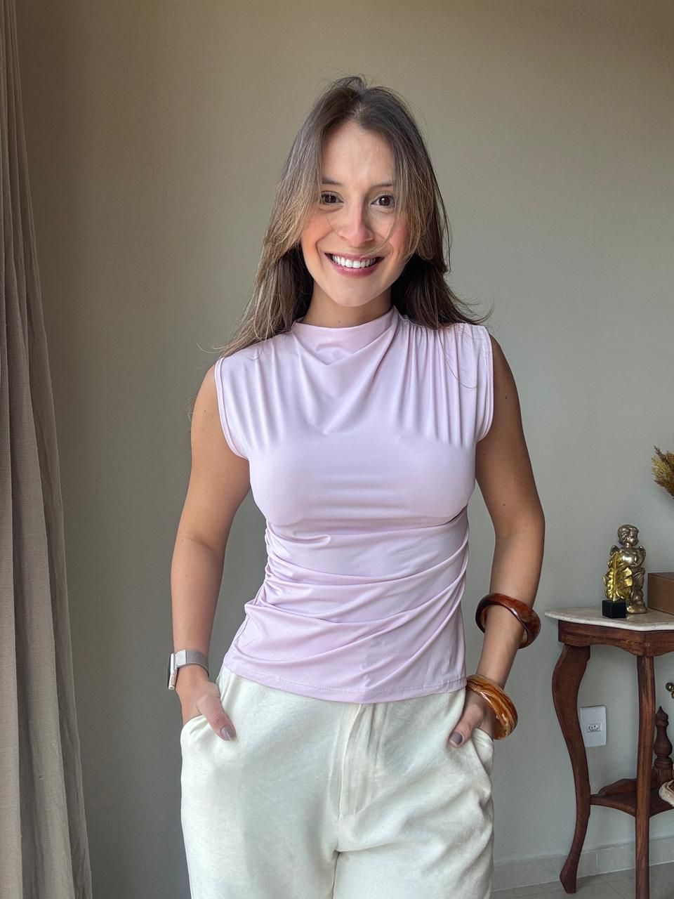 Blusa Mariana Rosa Bebê - Empório Leal