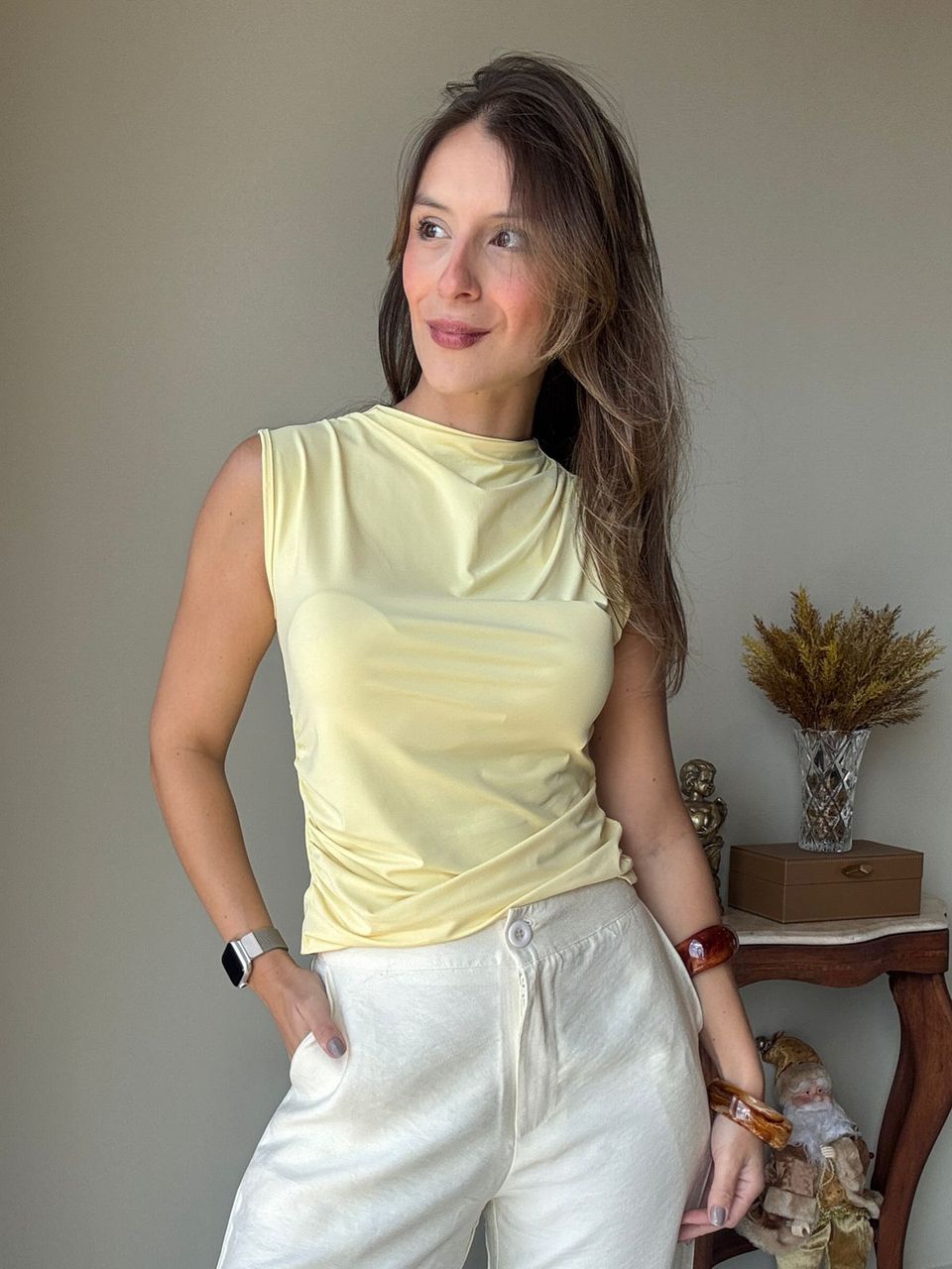 Blusa Mariana Amarela - Empório Leal