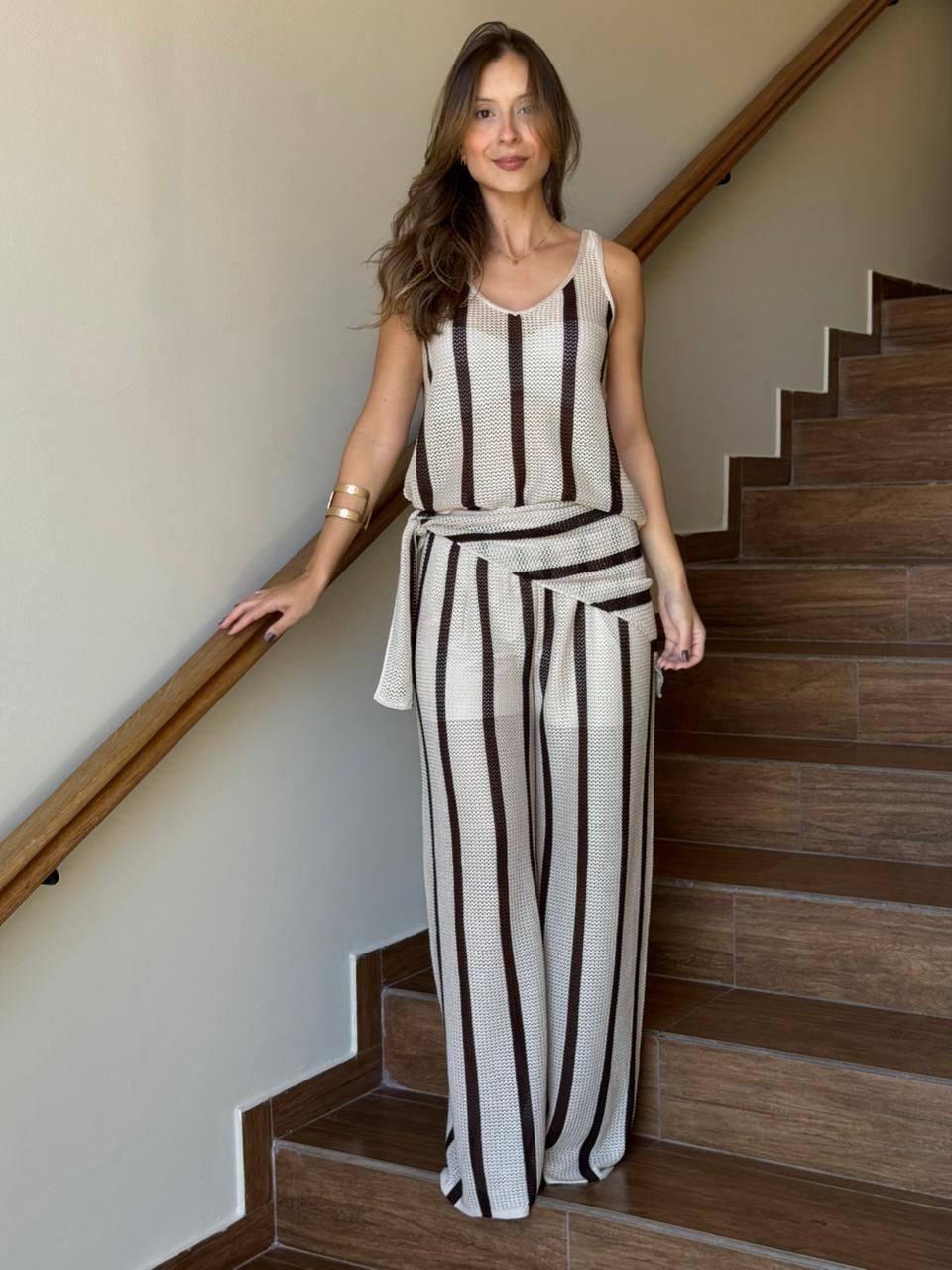 Conjunto Em Trico Areia - Empório Leal