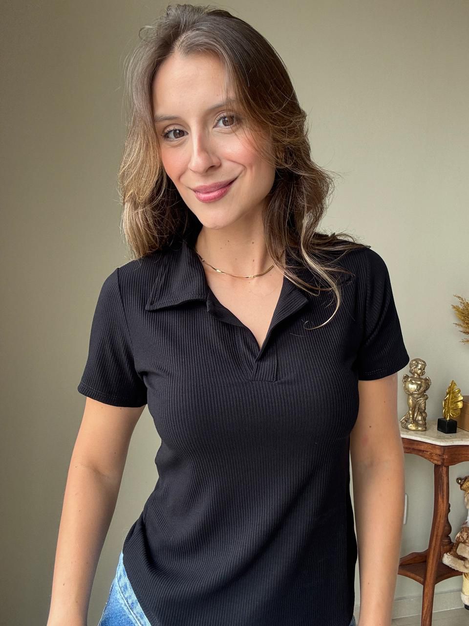 Blusa Laila Preta - Empório Leal