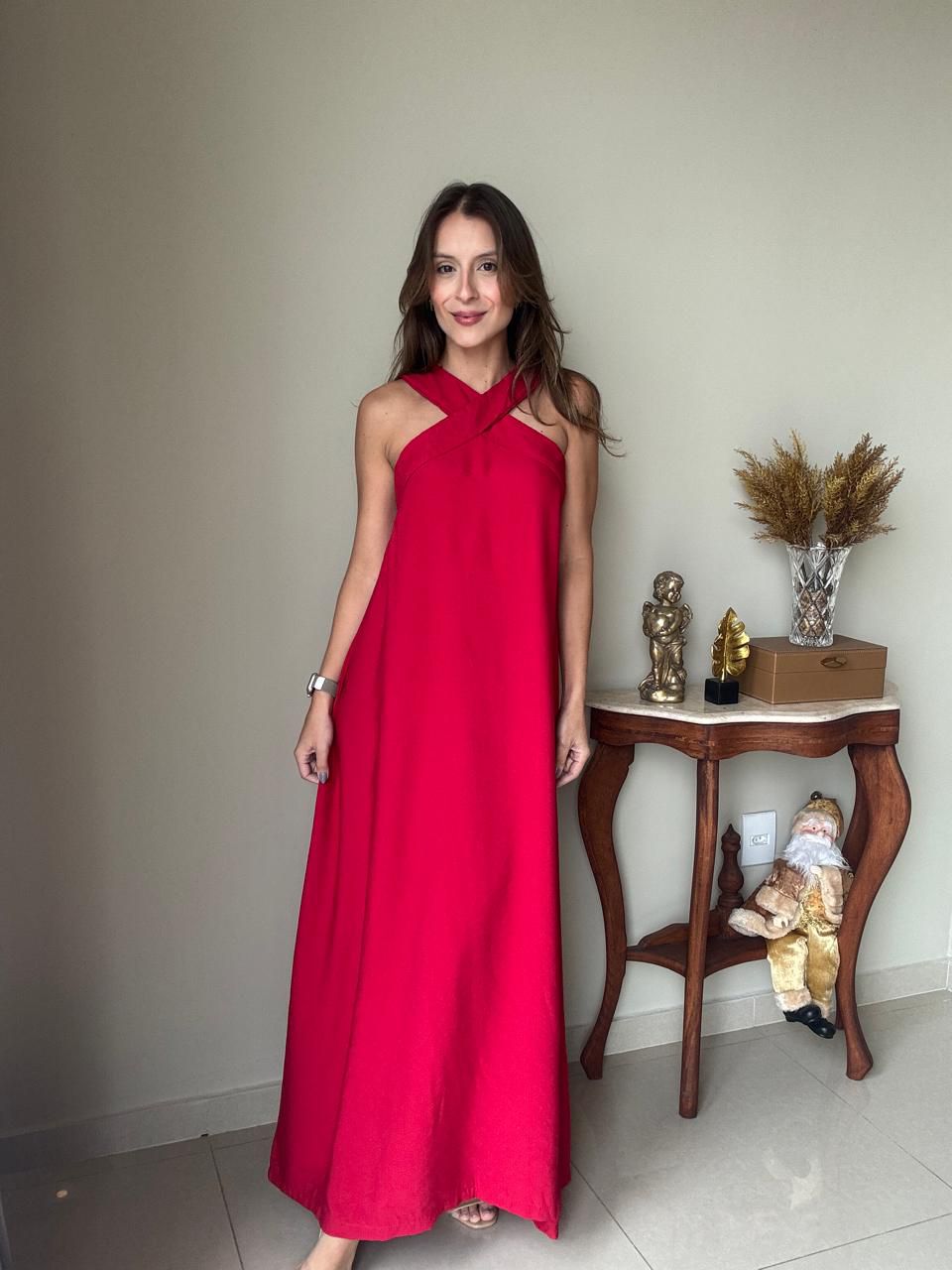 Vestido Amanda Vermelho - Empório Leal