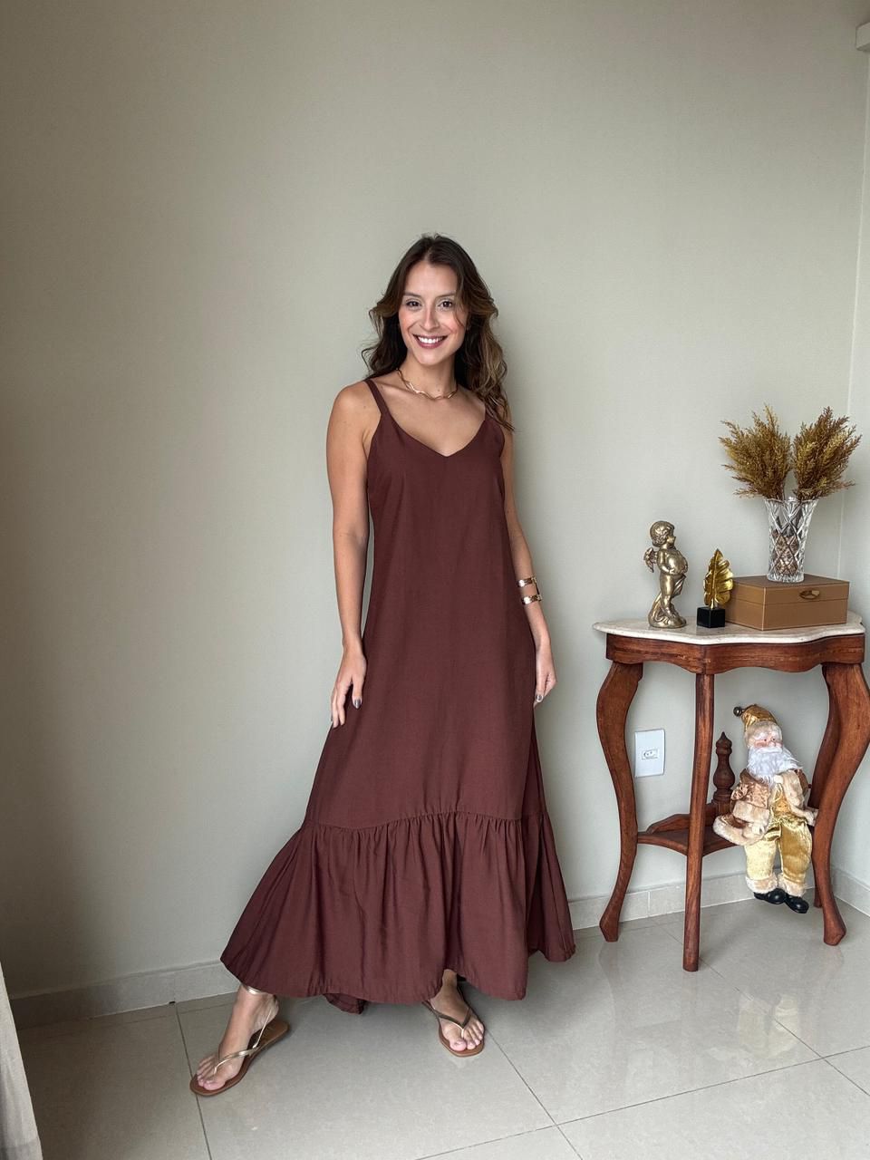 Vestido Empório Leal Marrom - Empório Leal