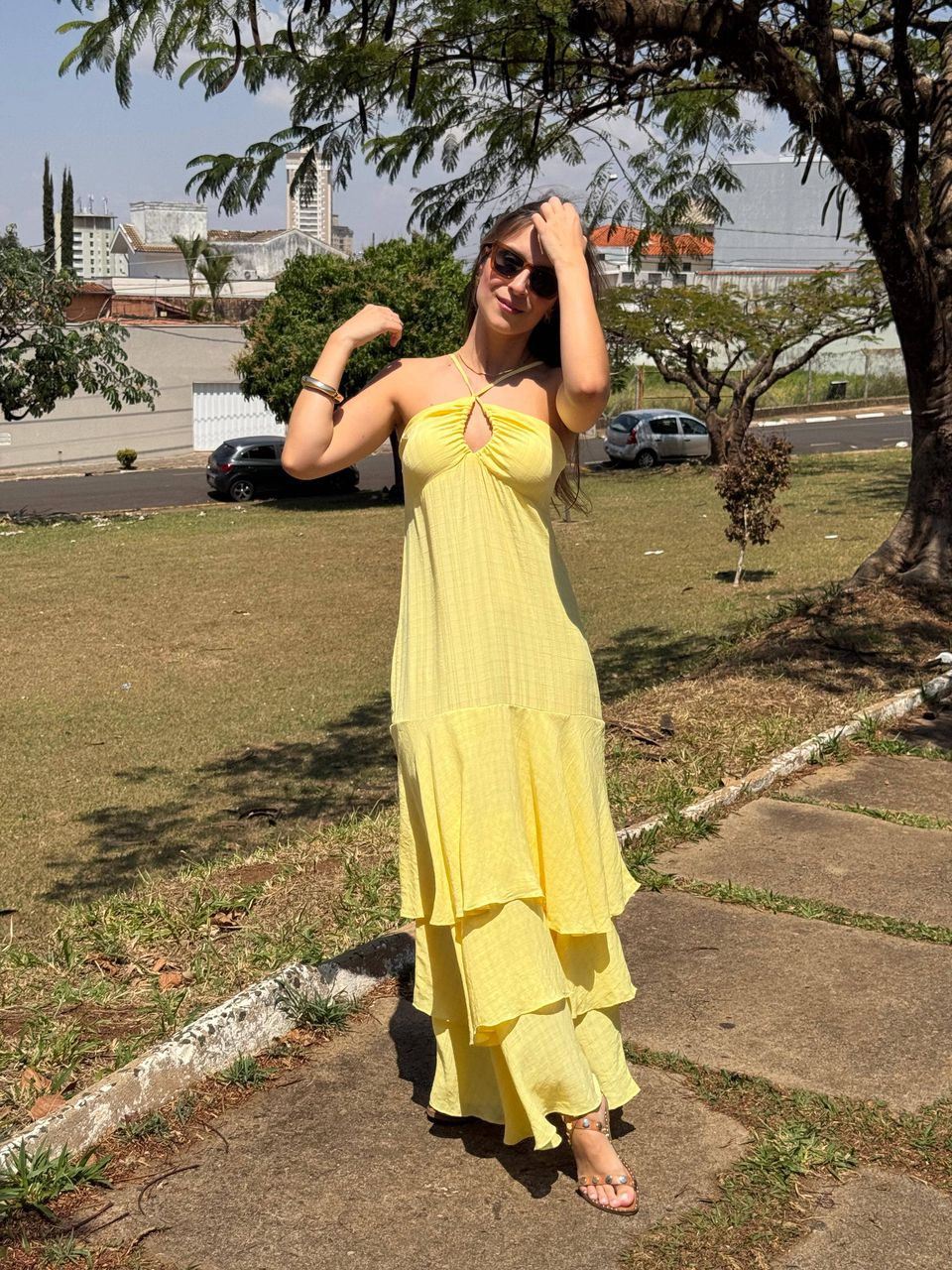Vestido Luna Amarelo - Empório Leal