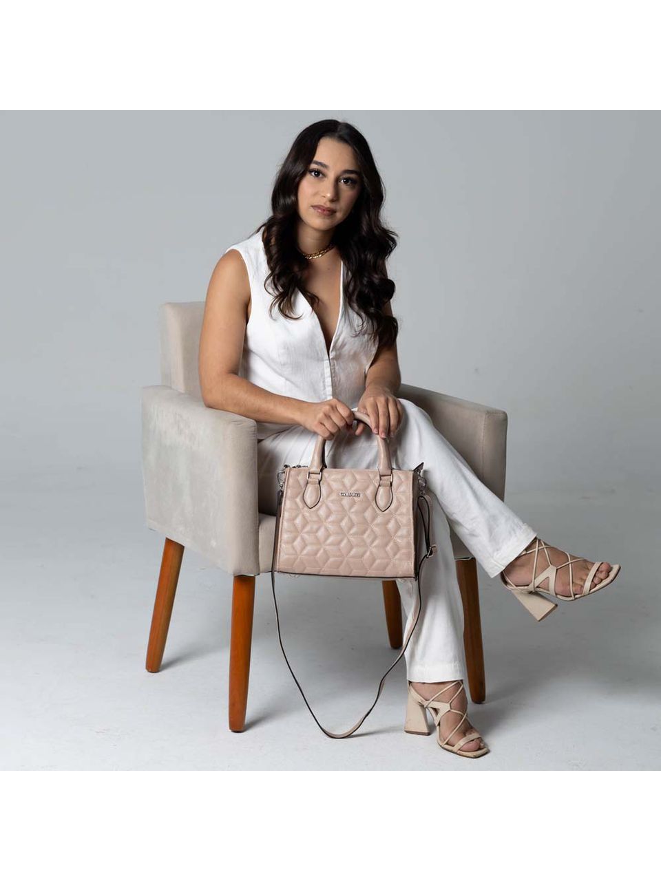 Bolsa de Couro Griffazzi Nude
