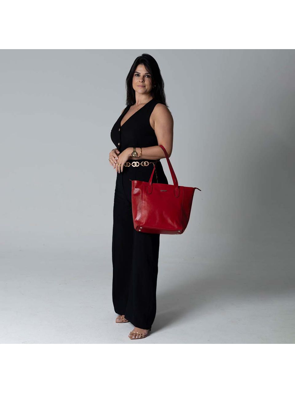Bolsa de Couro Griffazzi Vermelha