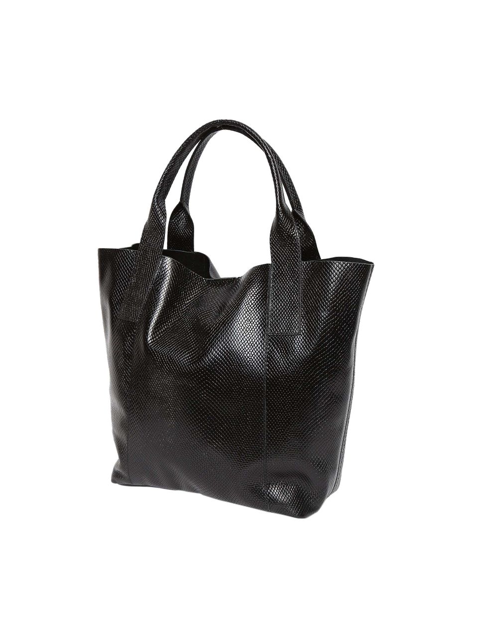 Bolsa Sacola Couro Griffazzi Preta