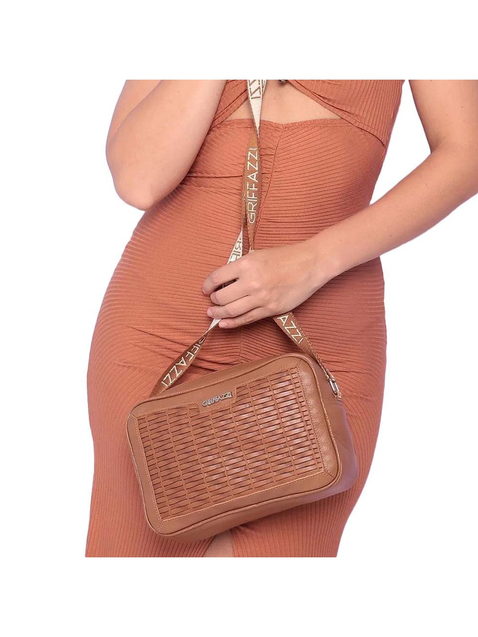 Bolsa de Couro Griffazzi Caramelo