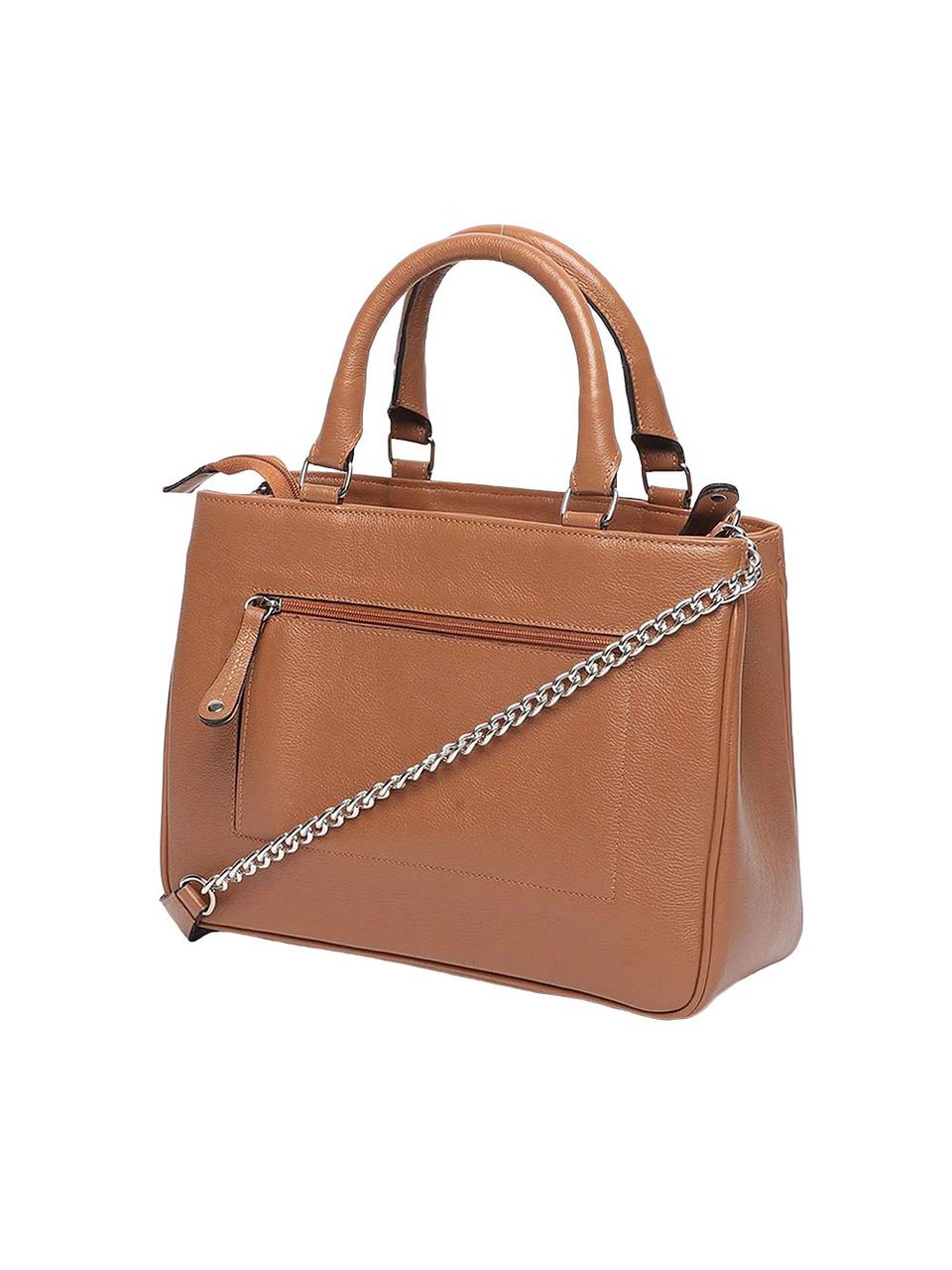 Bolsa Estruturada de Couro Griffazzi Caramelo