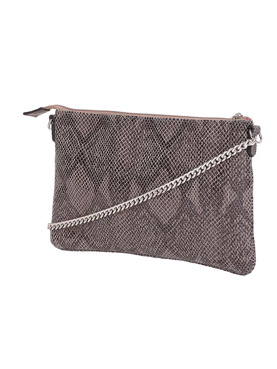 Bolsa Clutch Transversal em Couro Griffazzi Preto