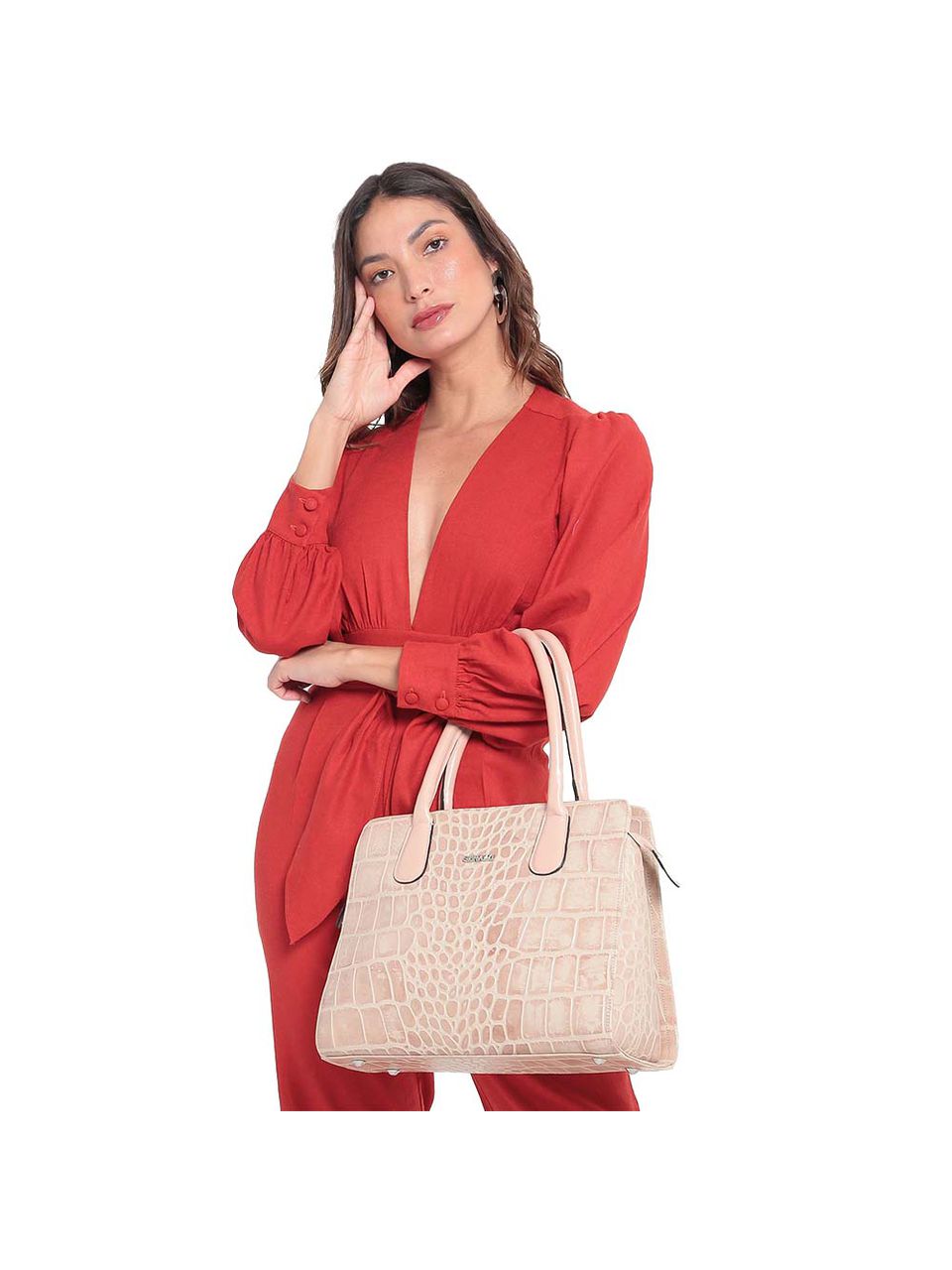 Bolsa de Couro Griffazzi Nude