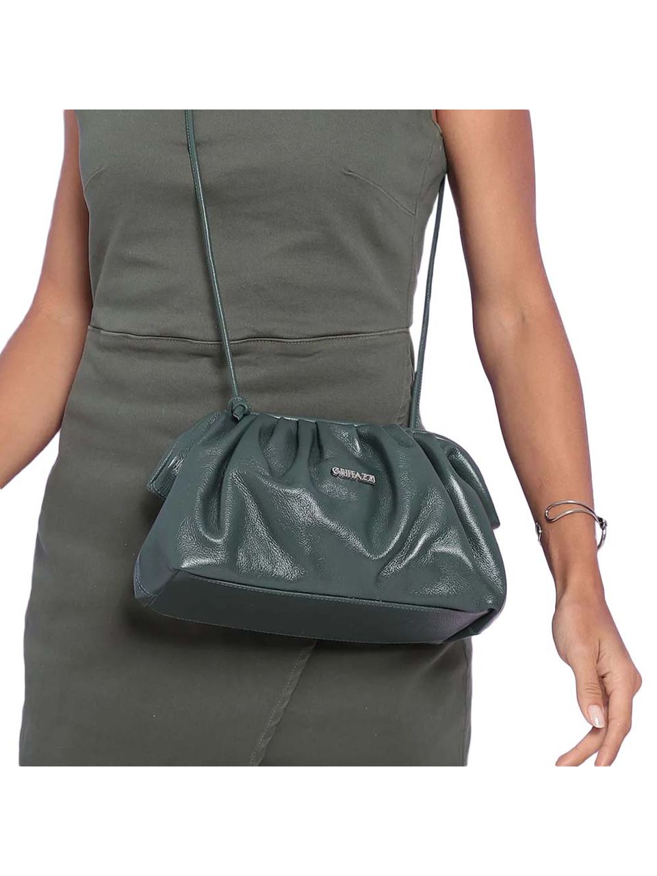Bolsa de Couro Griffazzi Verde Escuro