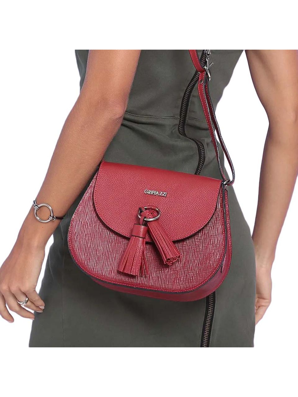 Bolsa de Couro Griffazzi Vermelha