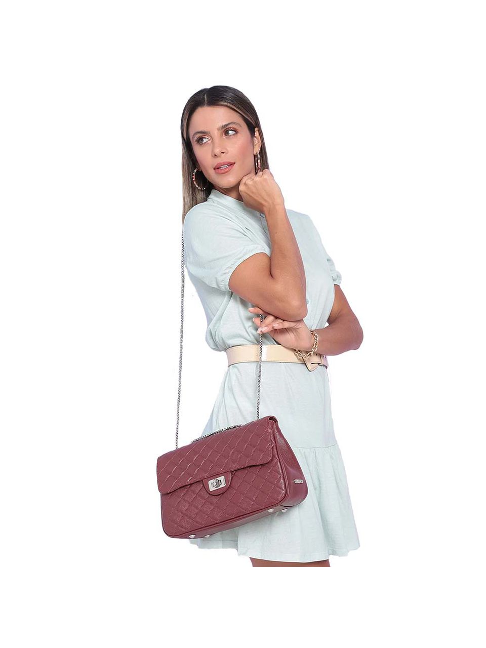 Bolsa de Couro Griffazzi Bordô