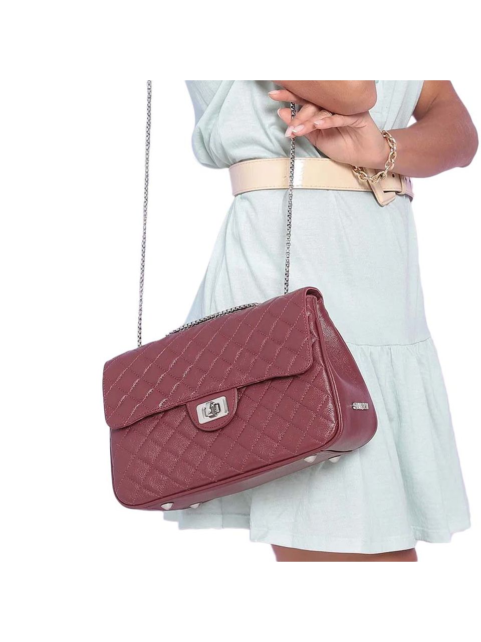 Bolsa de Couro Griffazzi Bordô