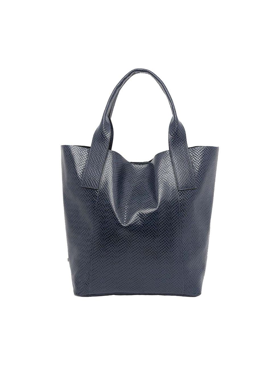 Bolsa Sacola Couro Griffazzi Azul