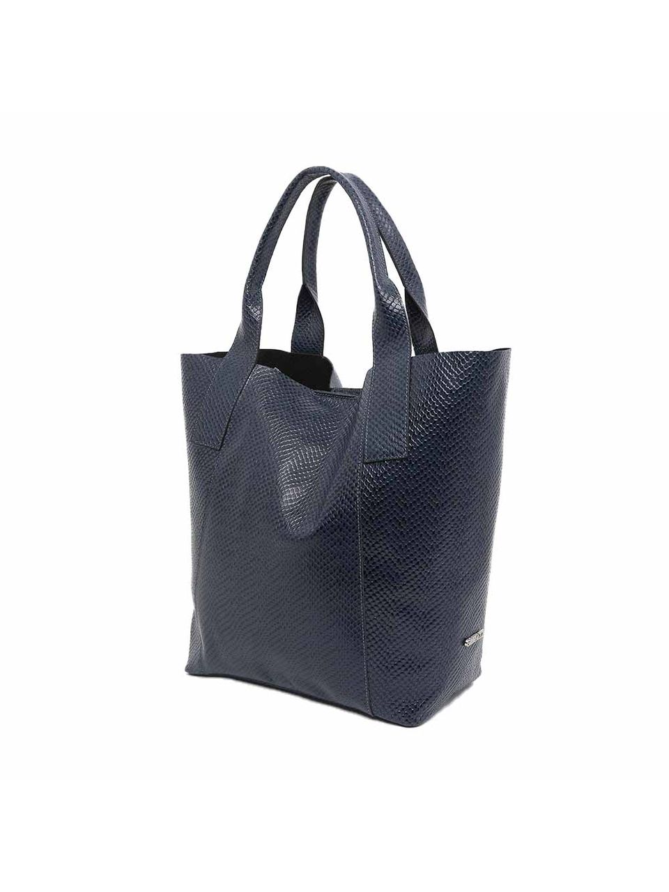 Bolsa Sacola Couro Griffazzi Azul