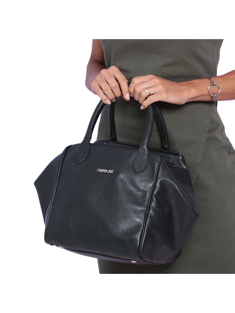 Bolsa de Couro Griffazzi Preta