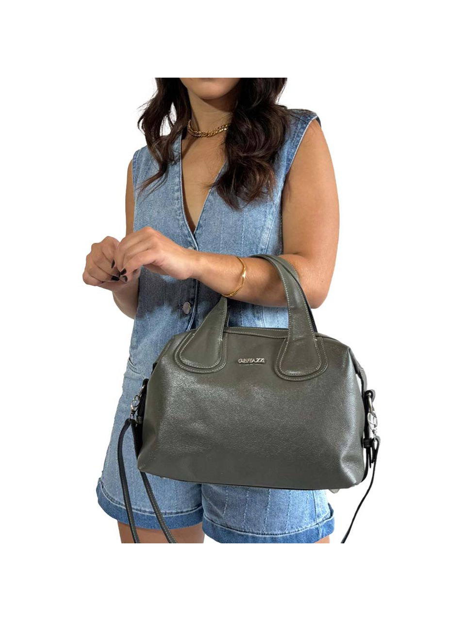 Bolsas Couro Griffazzi Verde Oliva