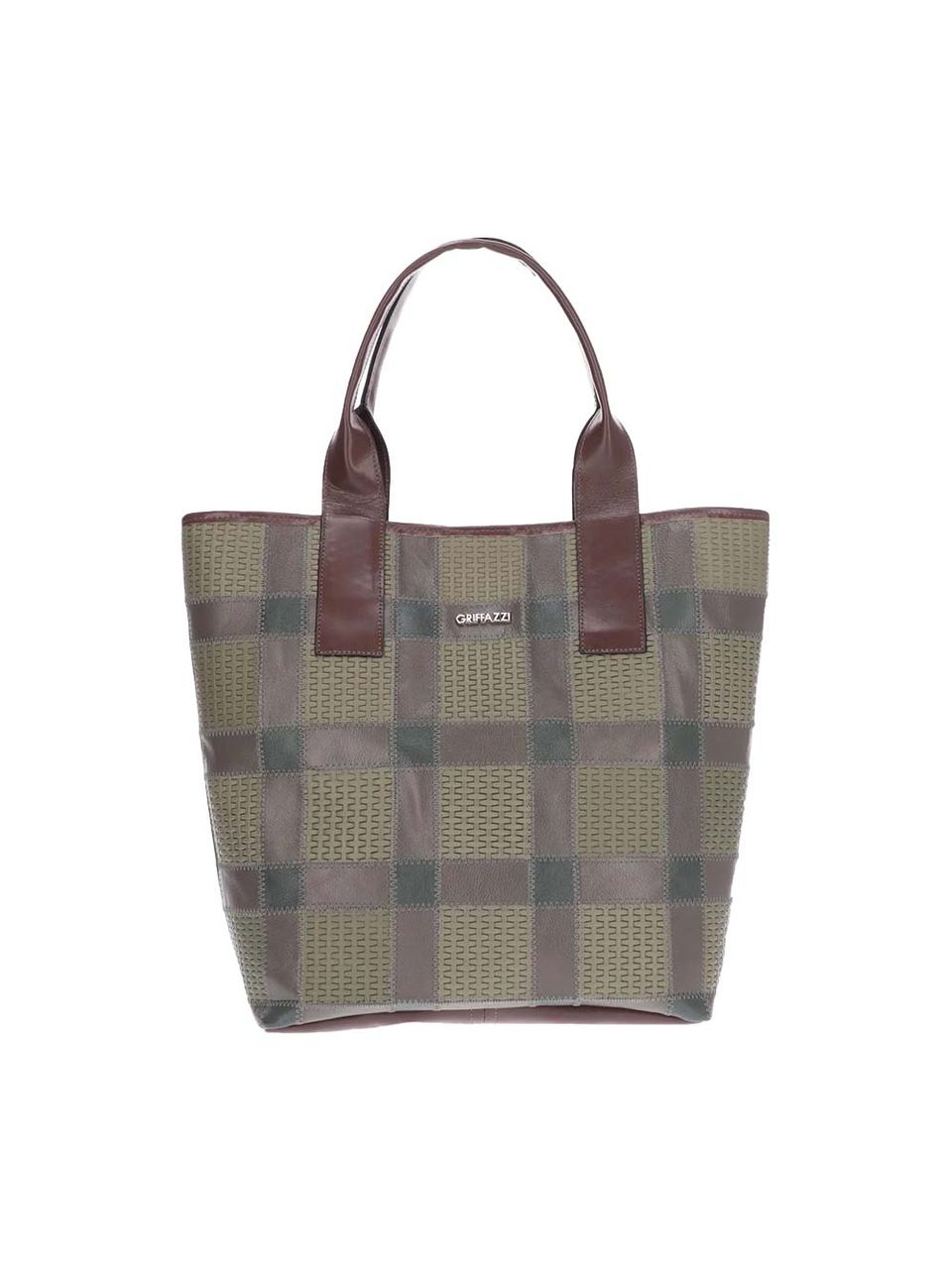 Bolsa Couro Griffazzi Shopping Bag Verde Oliva