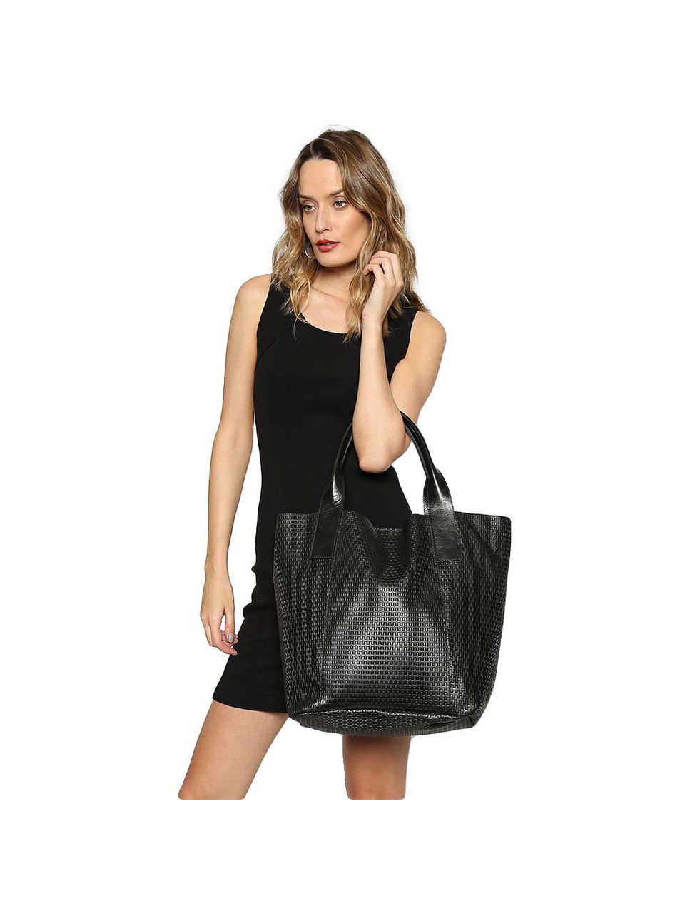 Sacola Griffazzi em Couro Preto