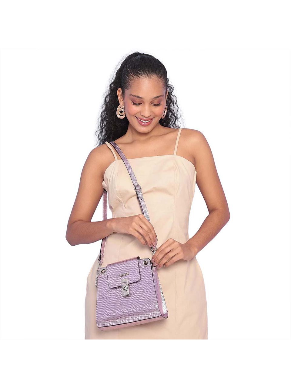 Bolsa de Couro Griffazzi Lilás