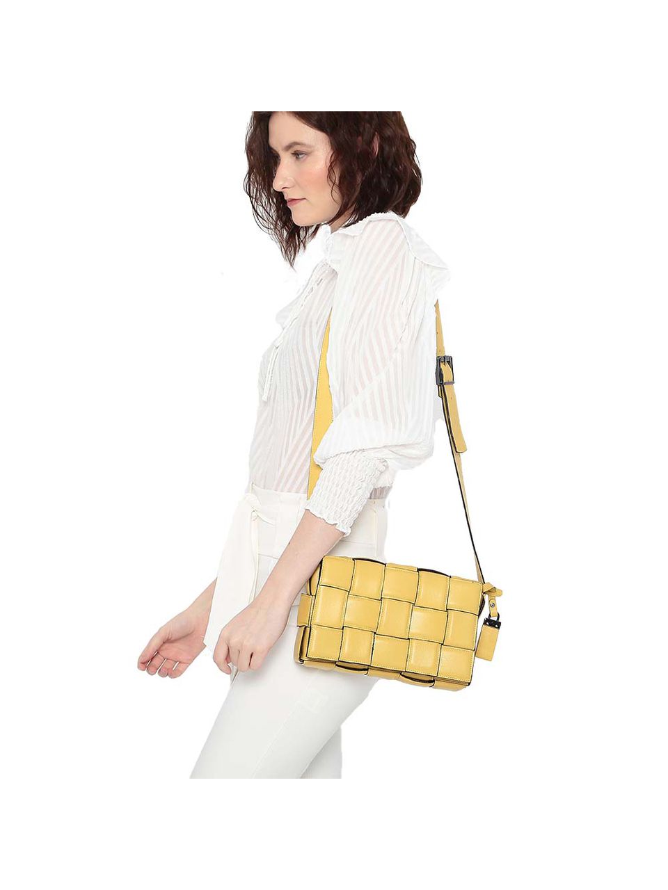 Bolsa de Couro Griffazzi Amarelo