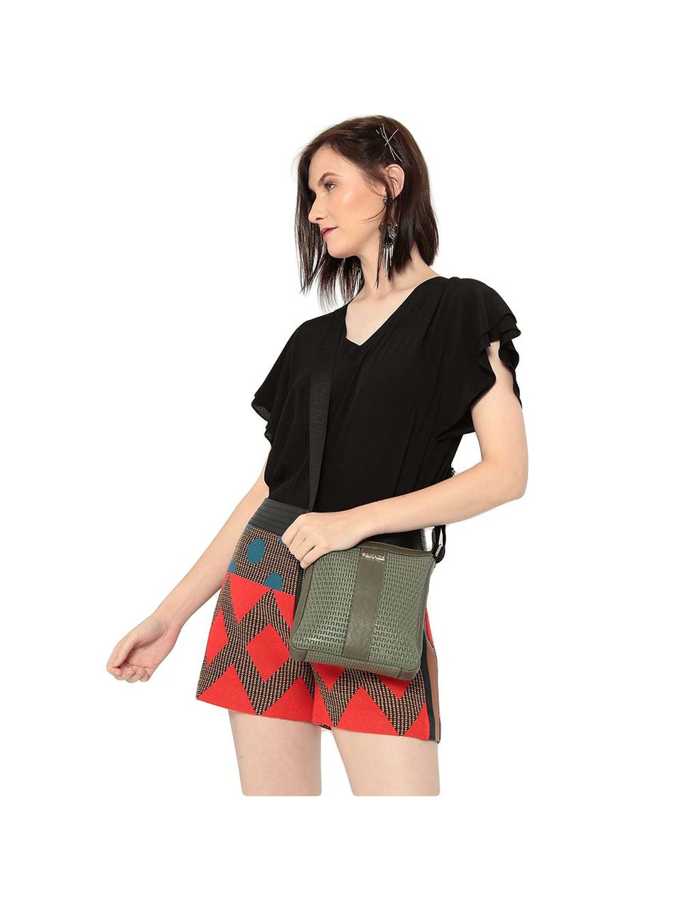 Bolsa de Couro Griffazzi Verde Militar