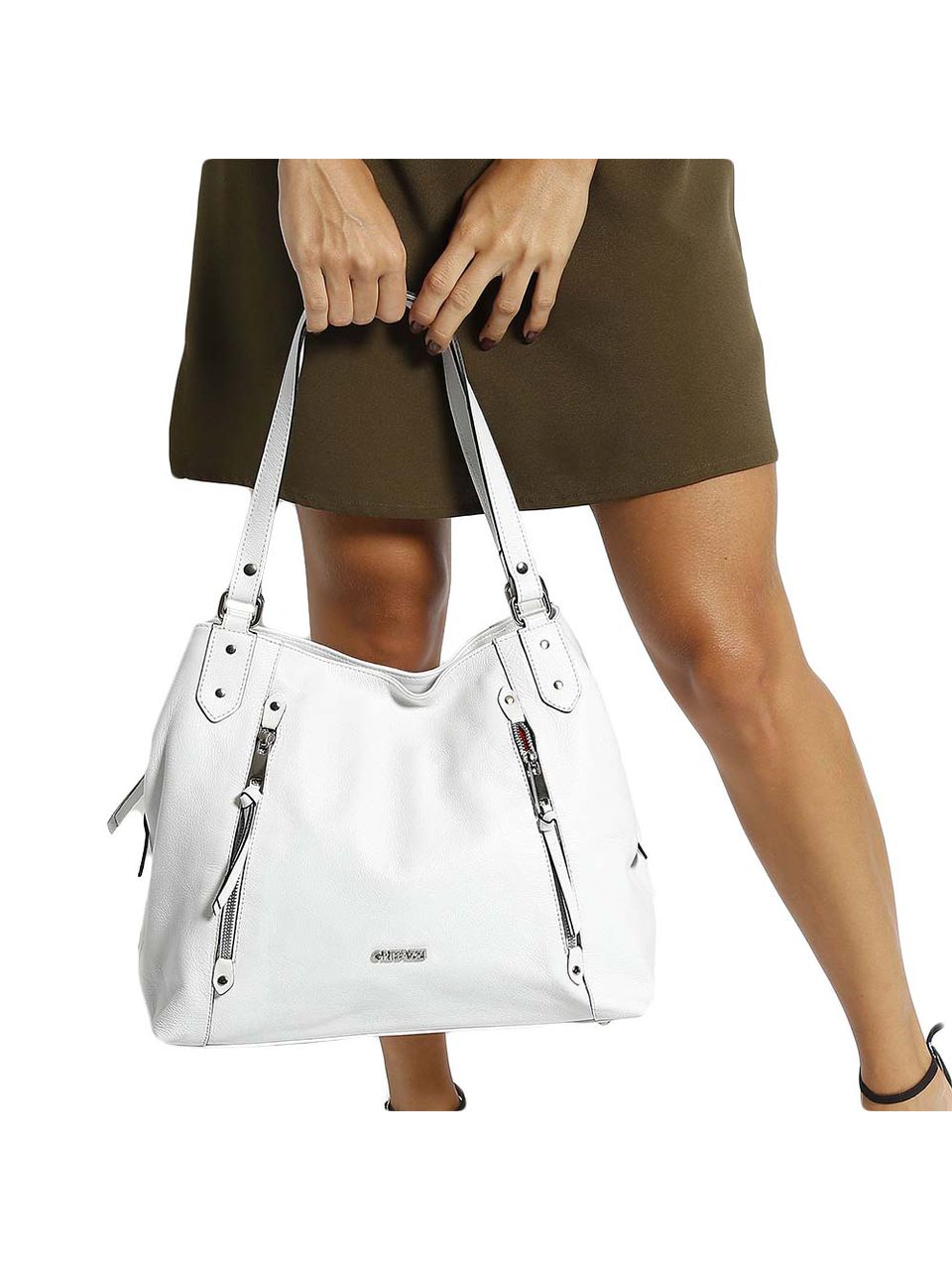 Bolsa de Couro Griffazzi Branco