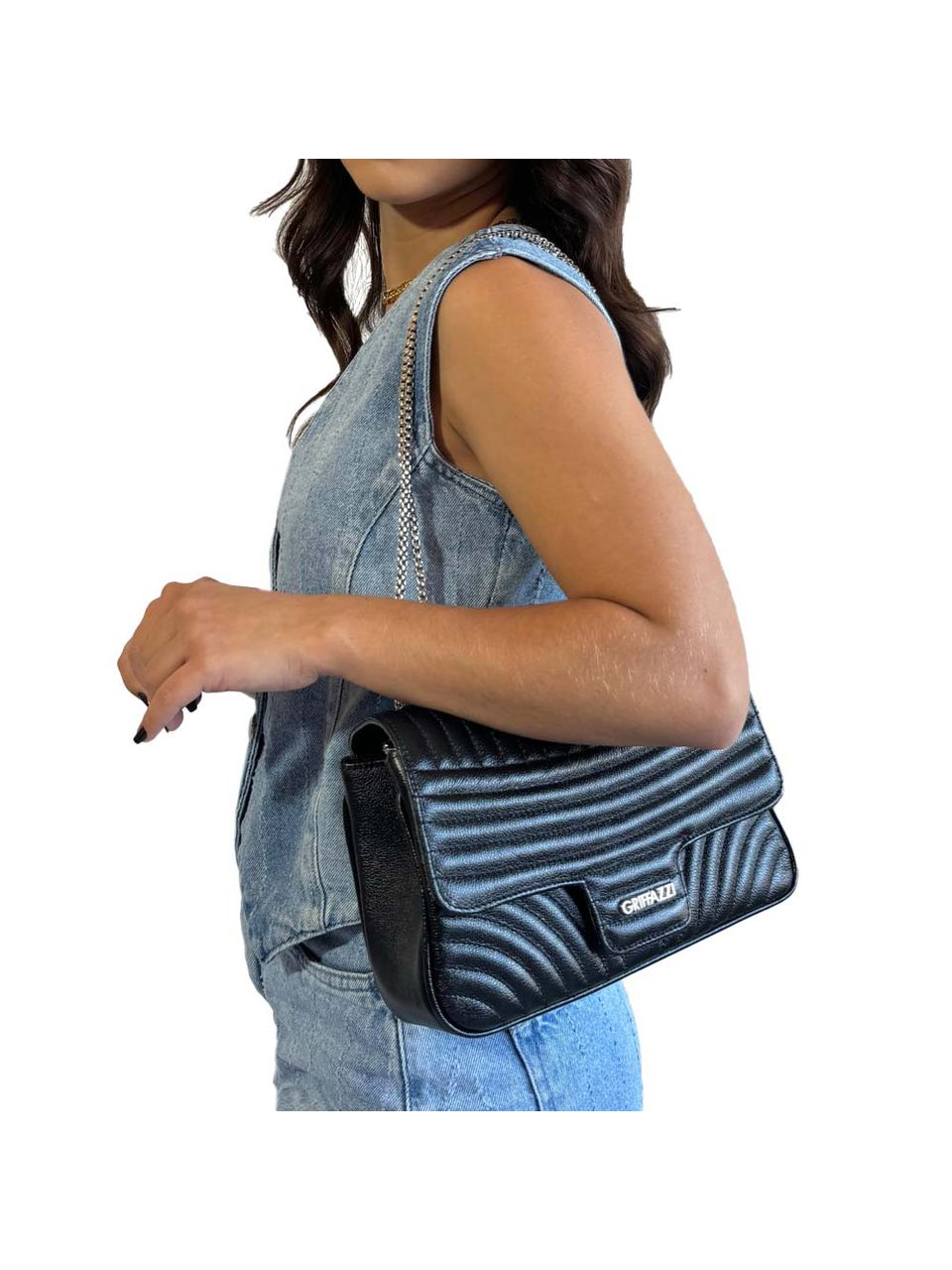 Bolsa de Couro Griffazzi Preta
