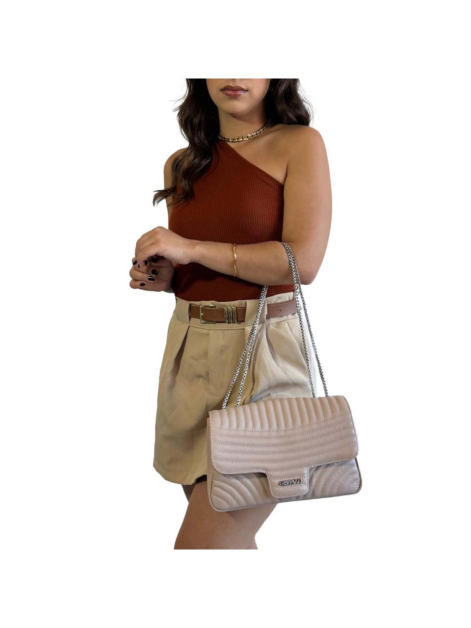 Bolsa de Couro Griffazzi Nude