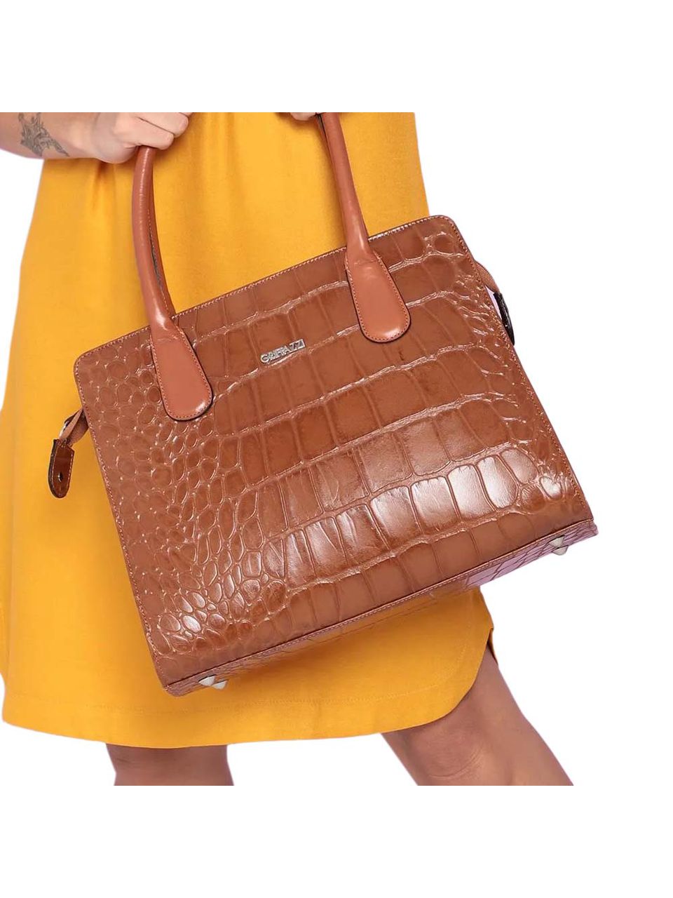 Bolsa de Couro Griffazzi Caramelo