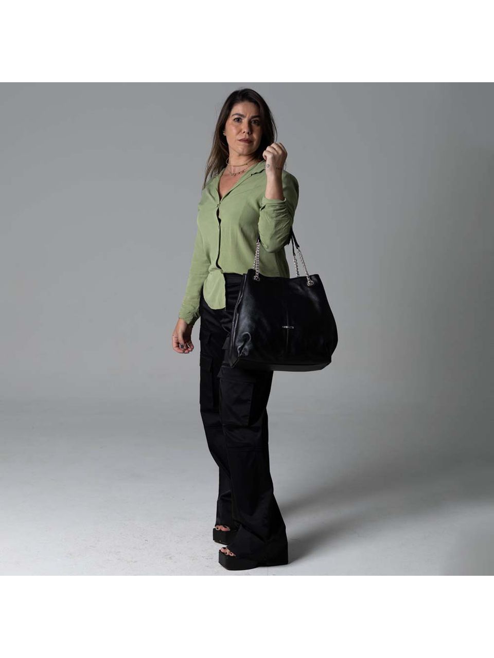 Bolsa de Couro Griffazzi Preta