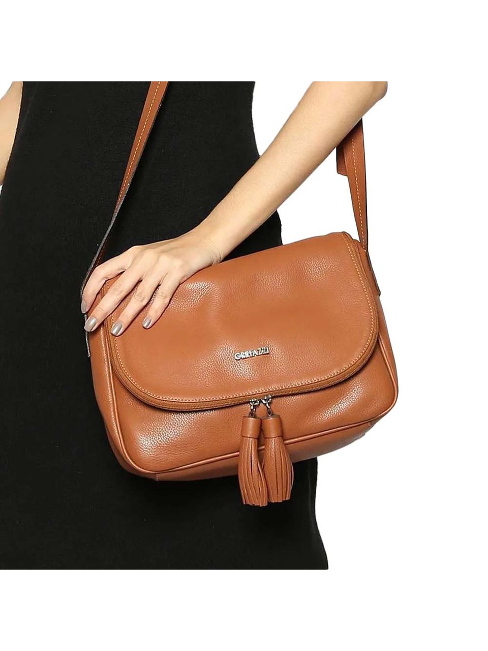 Bolsa de Couro Griffazzi Caramelo