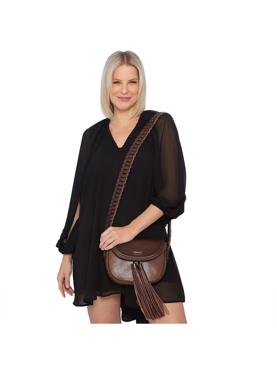 Bolsa de Couro Griffazzi Marrom