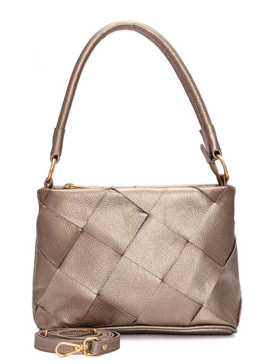 Bolsa de Couro Griffazzi Prata
