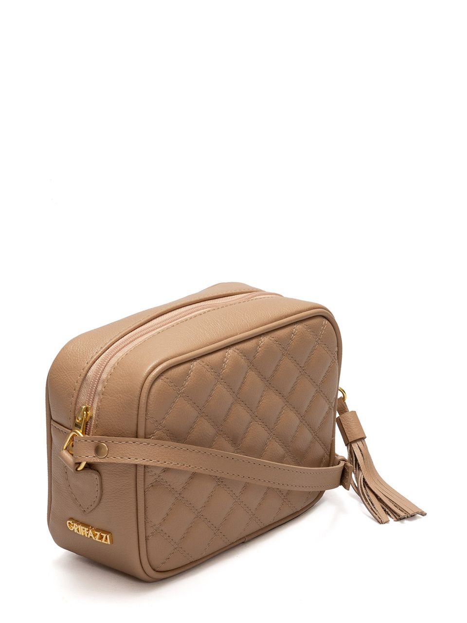 Bolsa de Couro Griffazzi Tranversal Nude