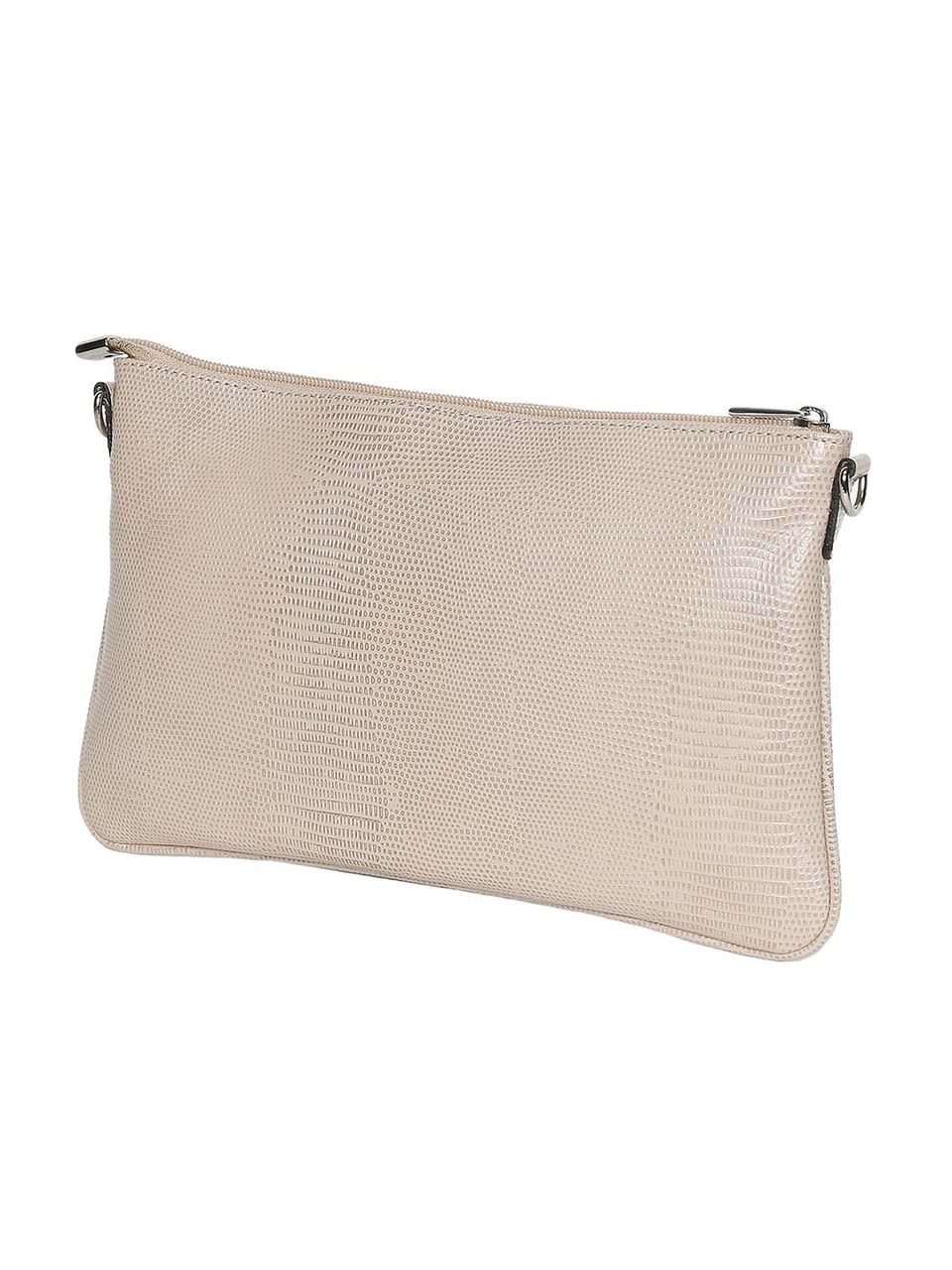 Bolsa Clutch Transversal em Couro Griffazzi Nude
