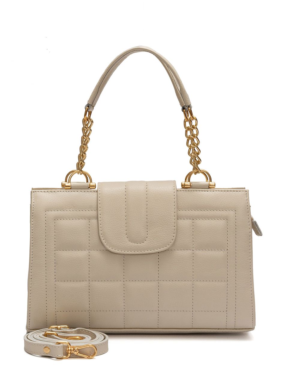 Bolsa de Couro Luxo Griffazzi Off White