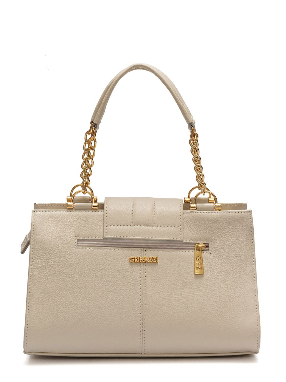 Bolsa de Couro Luxo Griffazzi Off White