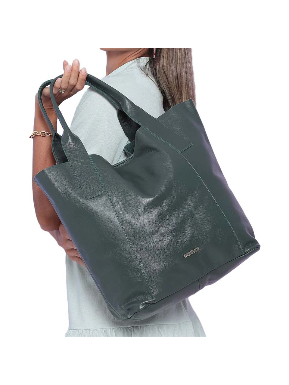 Bolsa de Couro Griffazzi Verde