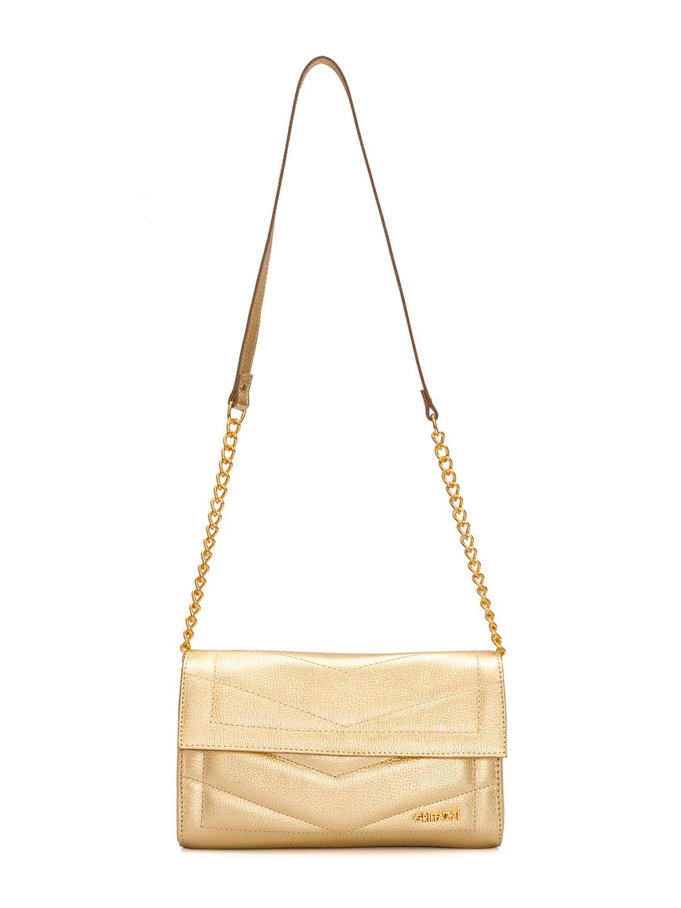 Bolsa de Couro Griffazzi Ouro Light