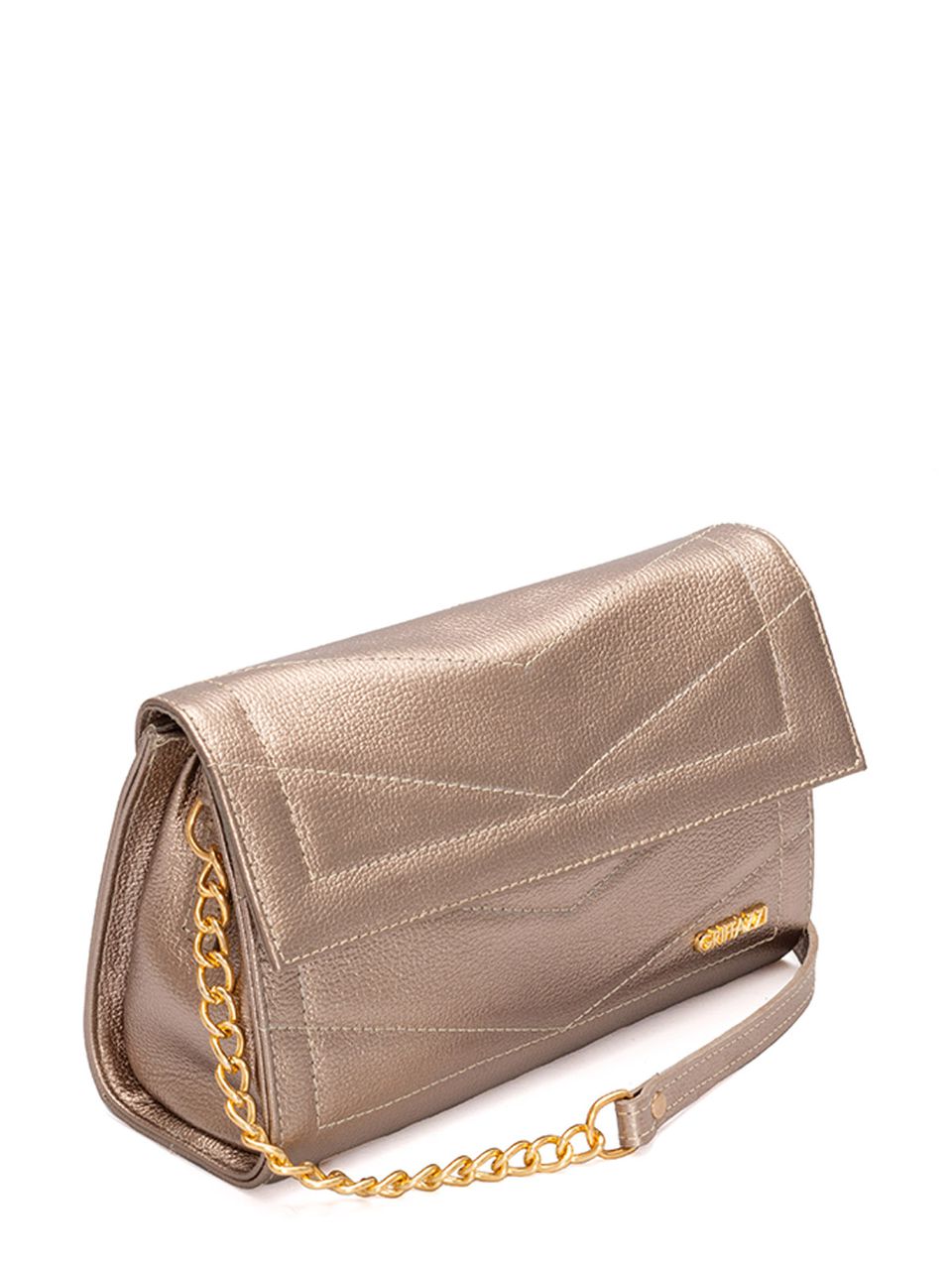 Bolsa de Couro Griffazzi Prata Velho