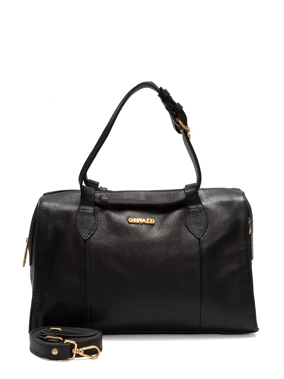 Bolsa Bau de Couro Griffazzi Preta