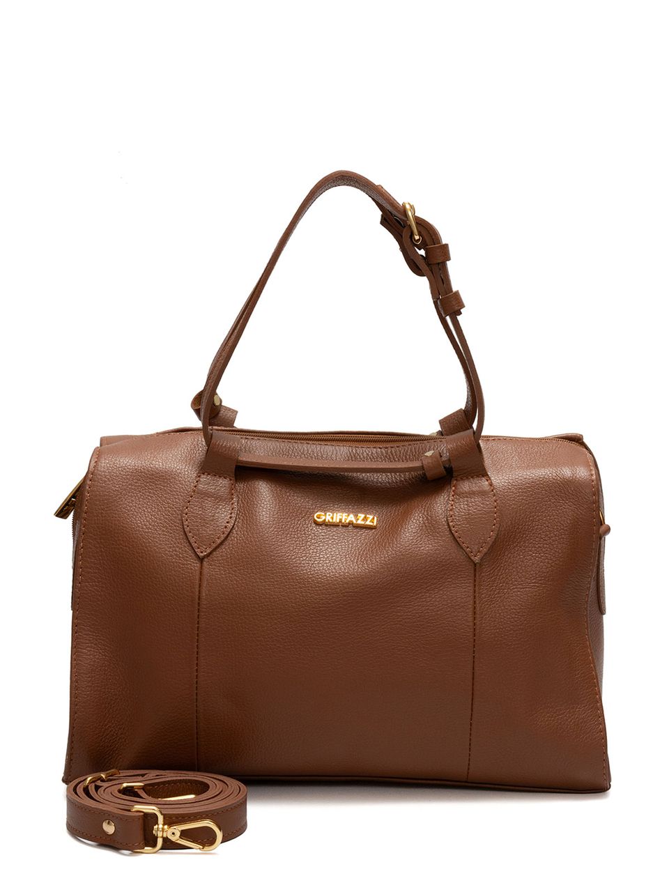 Bolsa Bau de Couro Griffazzi Marrom