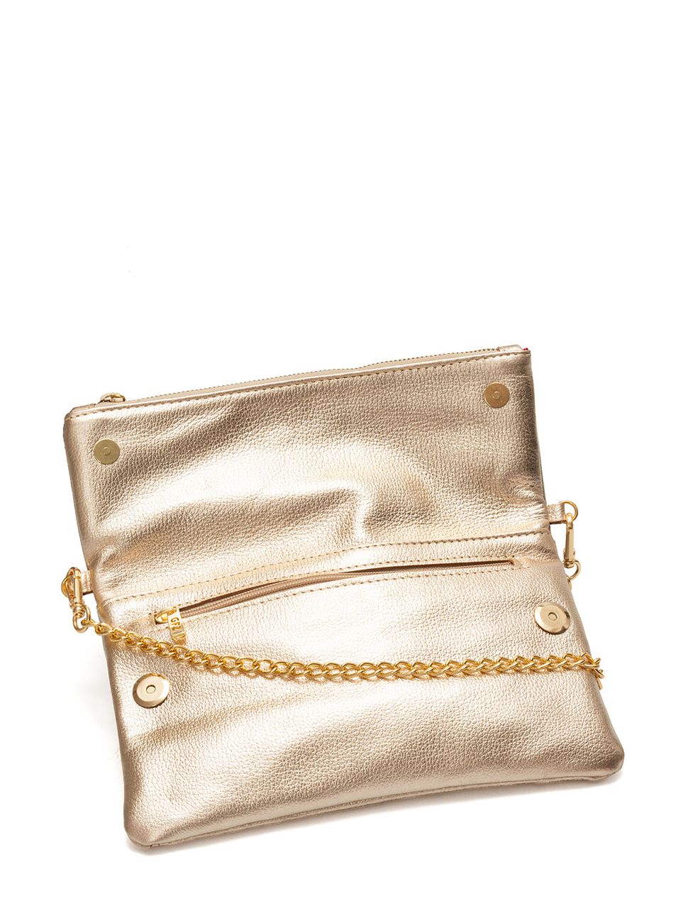 Bolsa Clutch de Couro Griffazzi Ouro