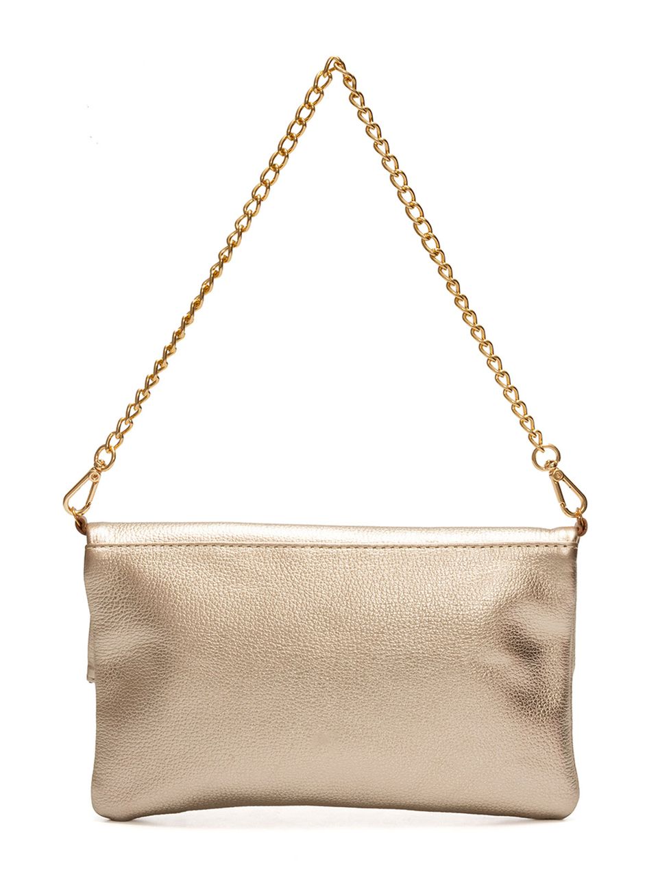 Bolsa Clutch de Couro Griffazzi Ouro