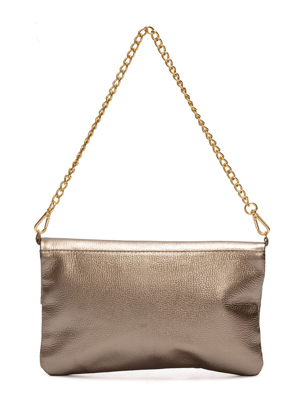 Bolsa Clutch de Couro Griffazzi Prata