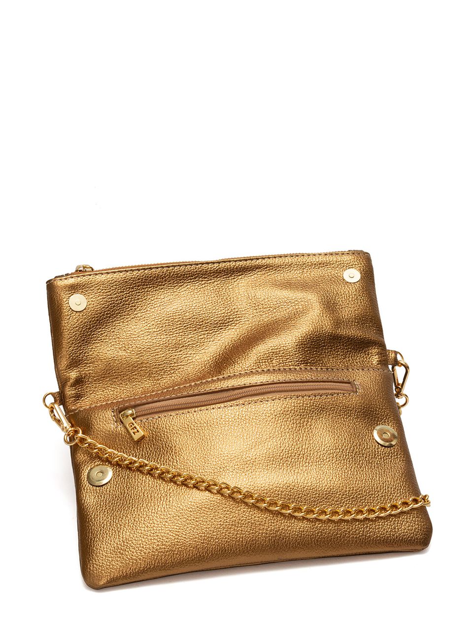 Bolsa Clutch de Couro Griffazzi Bronze