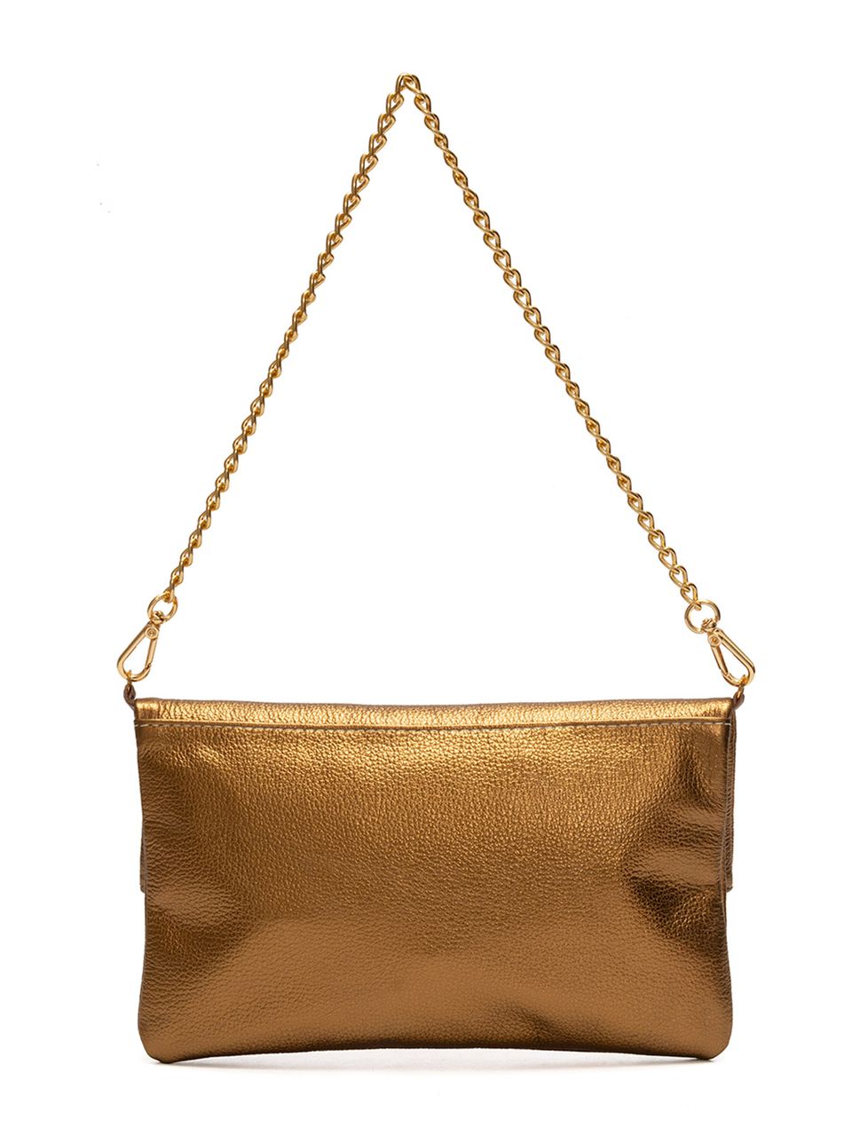 Bolsa Clutch de Couro Griffazzi Bronze