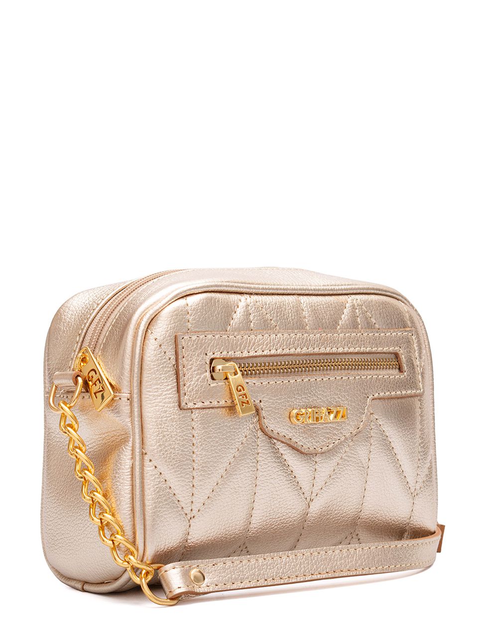 Bolsa de Couro Griffazzi Ombro Ouro
